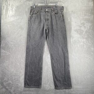 Levi's 501xx Jeans mens 33x30 Gray Denim Straight Fit Original Button Fly Cotton